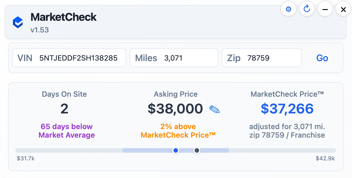 MarketCheck Chrome Extension - Automotive Trade Data & Analytics